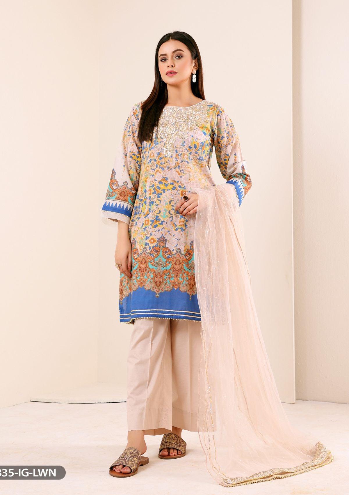 ShaPosh Casual Pret (15835-IG-LWN) - Mohsin Saeed Fabrics