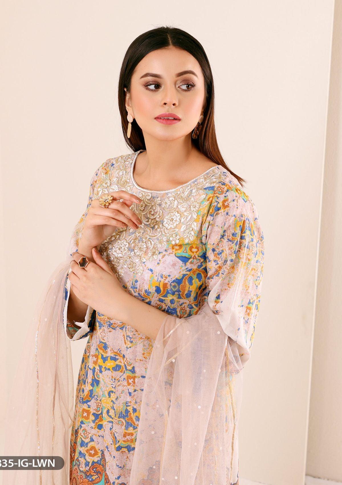 ShaPosh Casual Pret (15835-IG-LWN) - Mohsin Saeed Fabrics