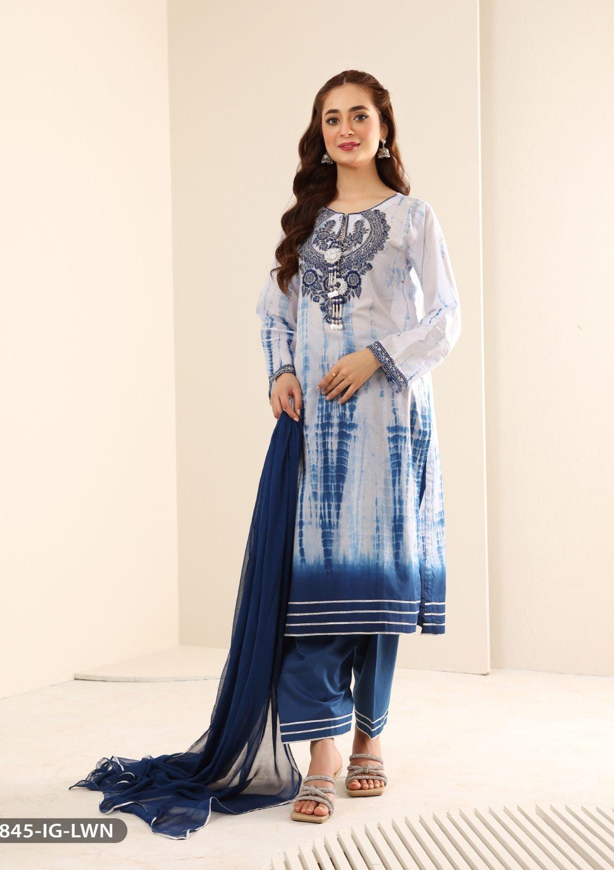 ShaPosh Casual Pret (15845-IG-LWN) - Mohsin Saeed Fabrics