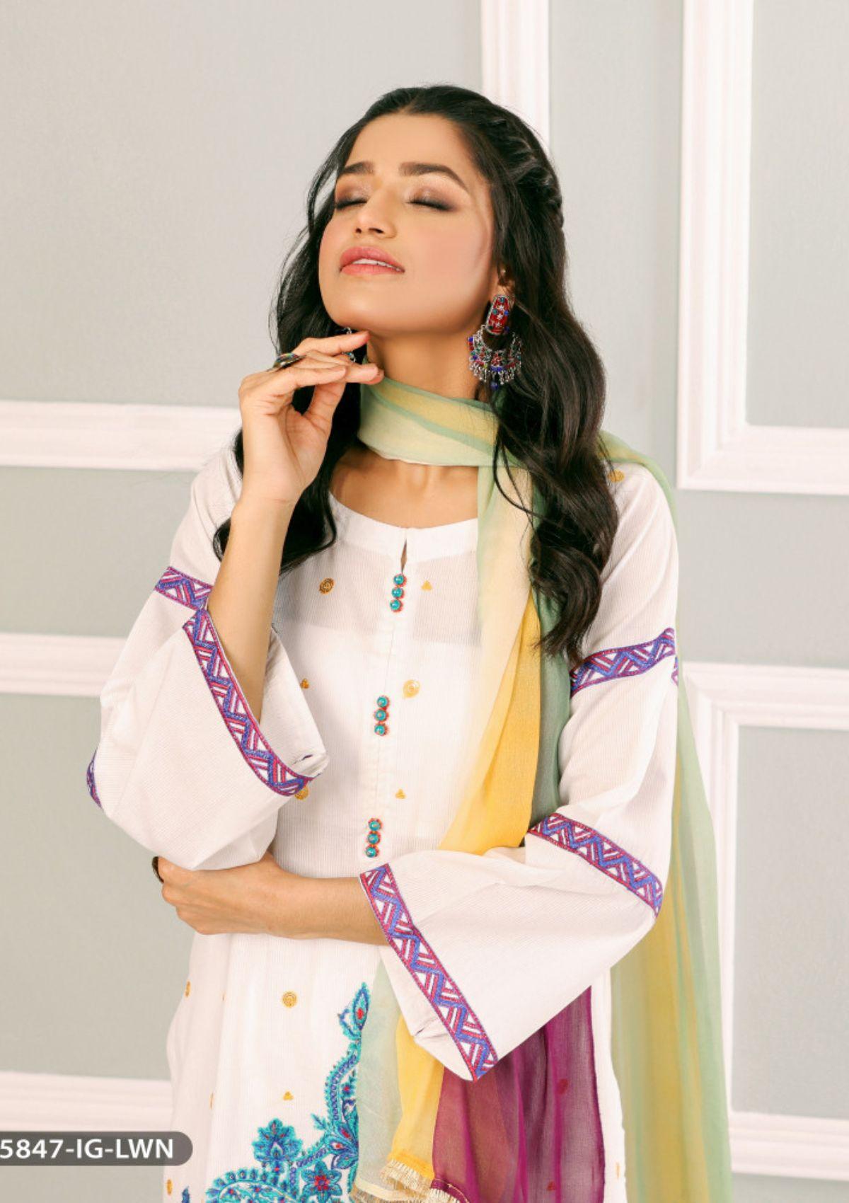 ShaPosh Casual Pret (15847-IG-LWN) - Mohsin Saeed Fabrics