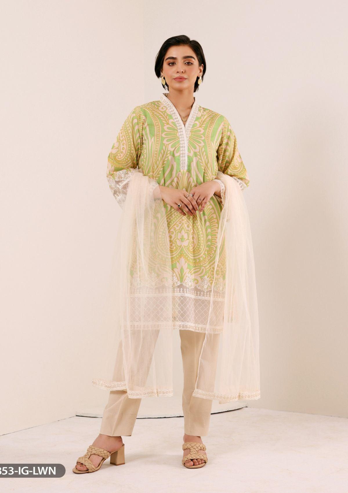 ShaPosh Casual Pret (15853-IG-LWN) - Mohsin Saeed Fabrics