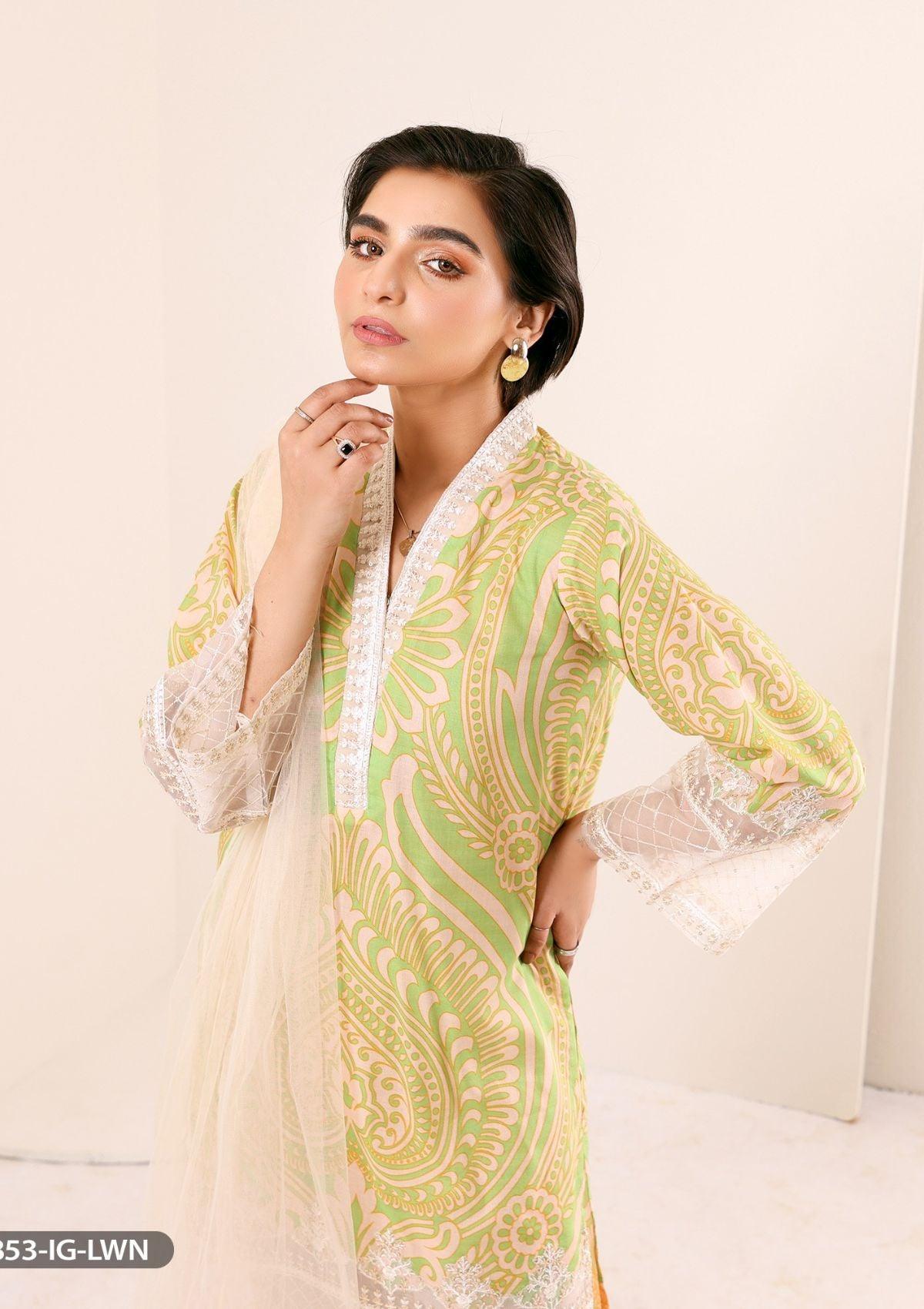 ShaPosh Casual Pret (15853-IG-LWN) - Mohsin Saeed Fabrics