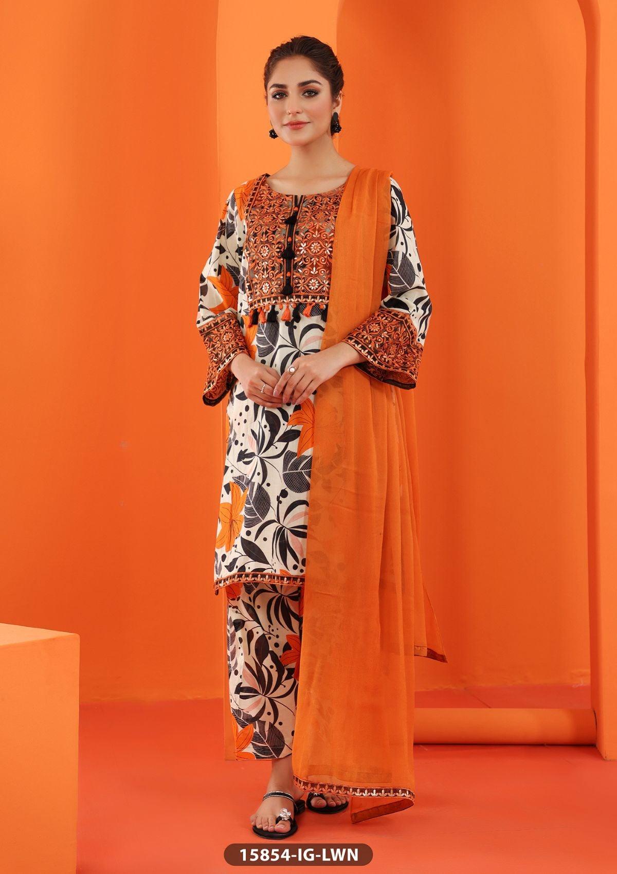 ShaPosh Casual Pret (15854-IG-LWN) - Mohsin Saeed Fabrics