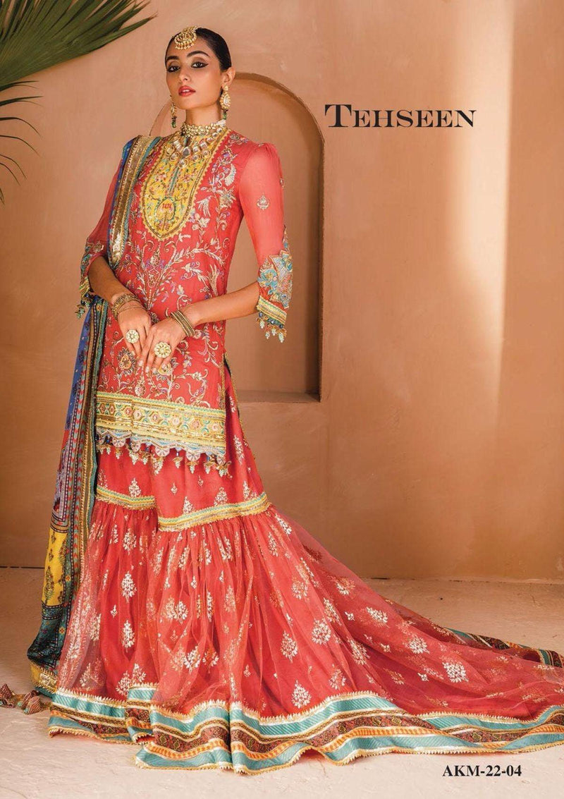 Anaya Dhanak Emb Chiffon'22 AKM-04 Tehseen - Mohsin Saeed Fabrics