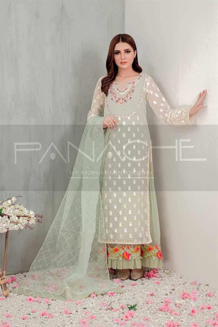 Panache by Mona Emb RTW KURTI-136 EXTRAVAGANZA - Mohsin Saeed Fabrics
