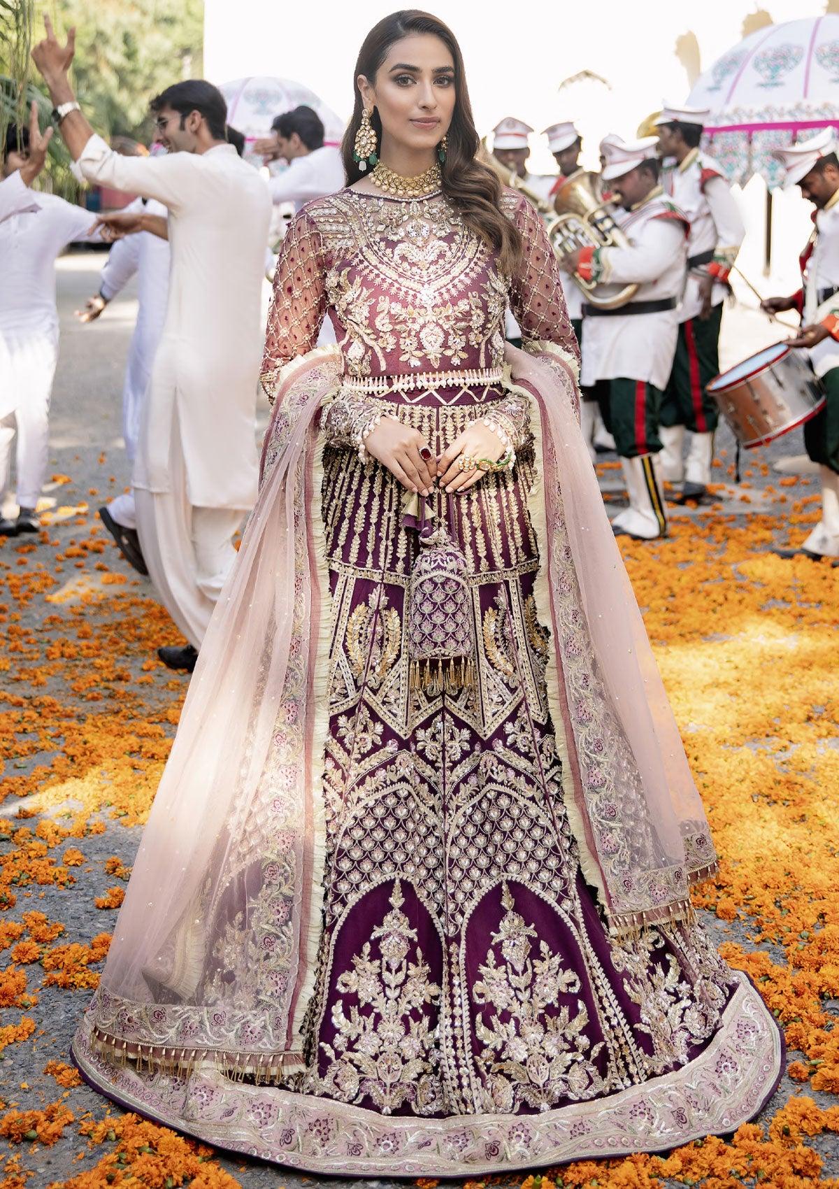 Zaha by Khadija Shah formal & Wedding Collections available at mohsin saeed Fabrics online store. 