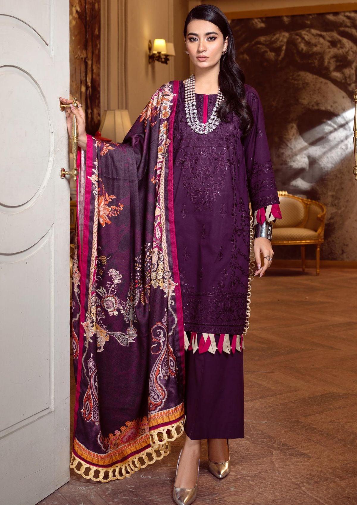 Eshaisha Premium Emb Winter'22 EAW-524 - Mohsin Saeed Fabrics