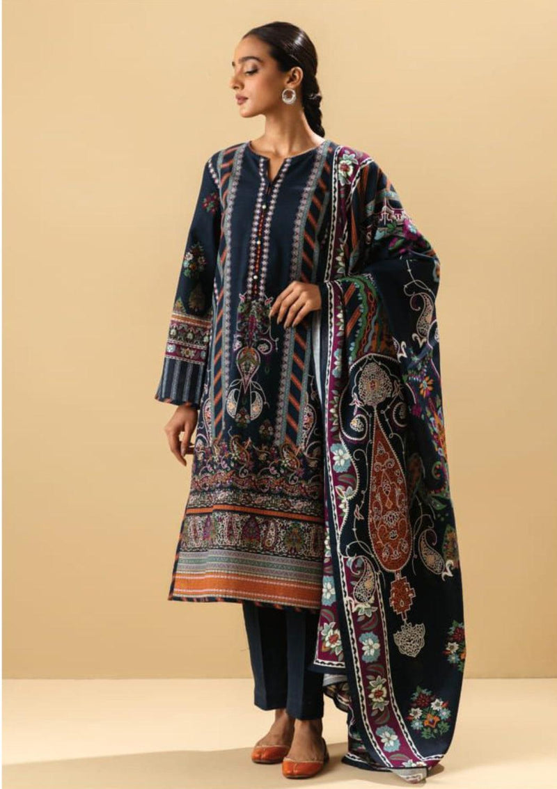 Morbagh by Beechtree-winter-Embroidered-&-Printed-Dress-is-available-at-Mohsin-Saeed-Fabrics-Online-Shopping--